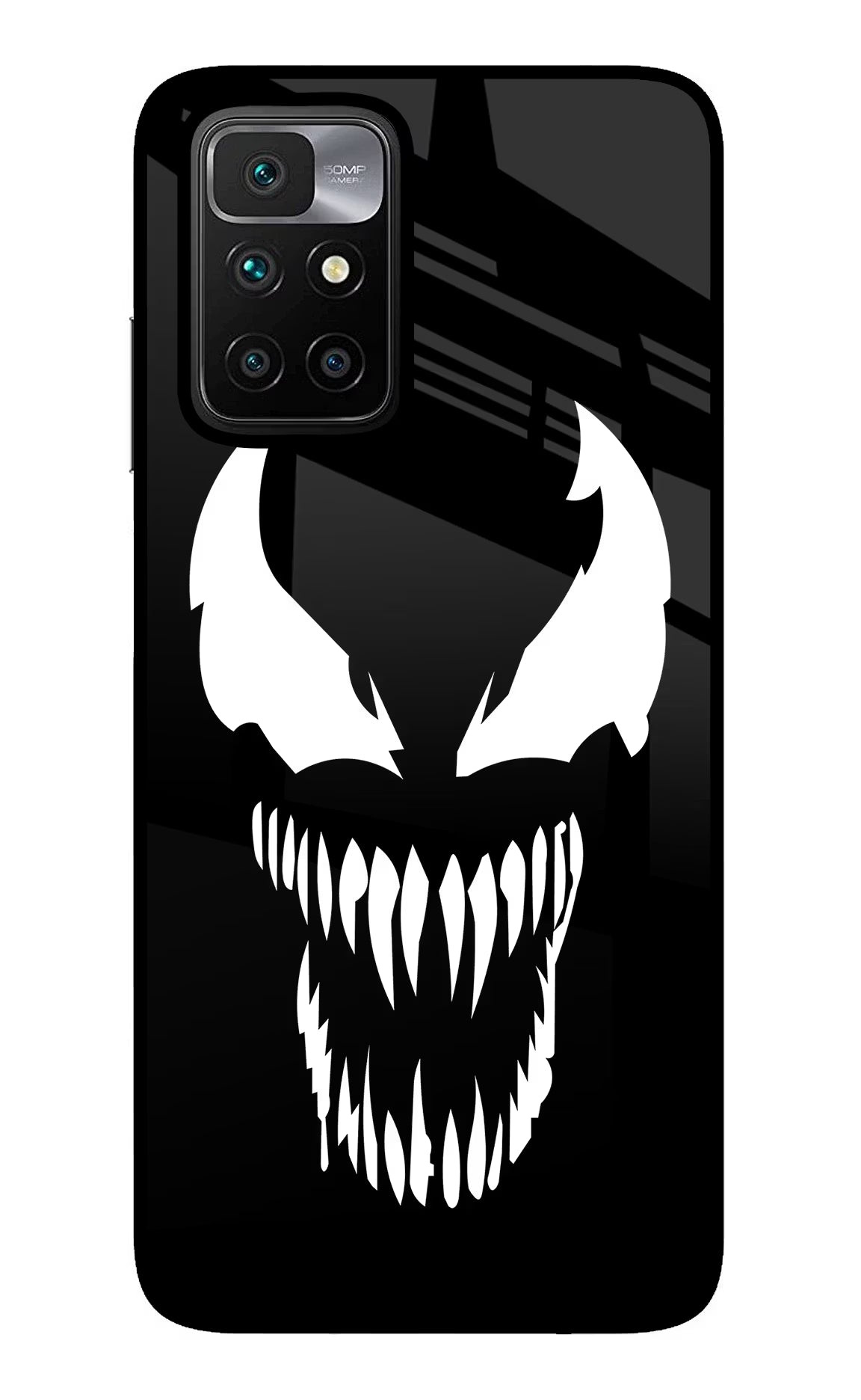Venom Redmi 10 Prime Glass Case Back Cover by Casekaro