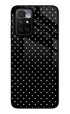 White Dots Redmi 10 Prime Glass Case Back Cover by Casekaro