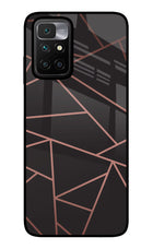 Geometric Pattern Redmi 10 Prime Glass Case Back Cover by Casekaro