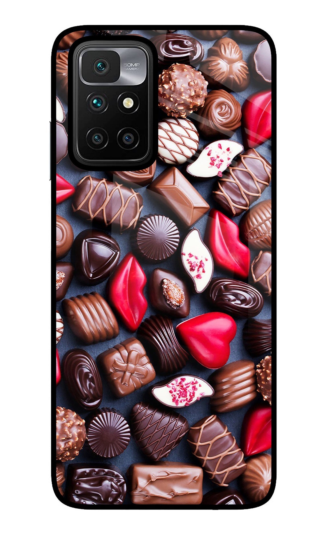 Chocolates Redmi 10 Prime Glass Case