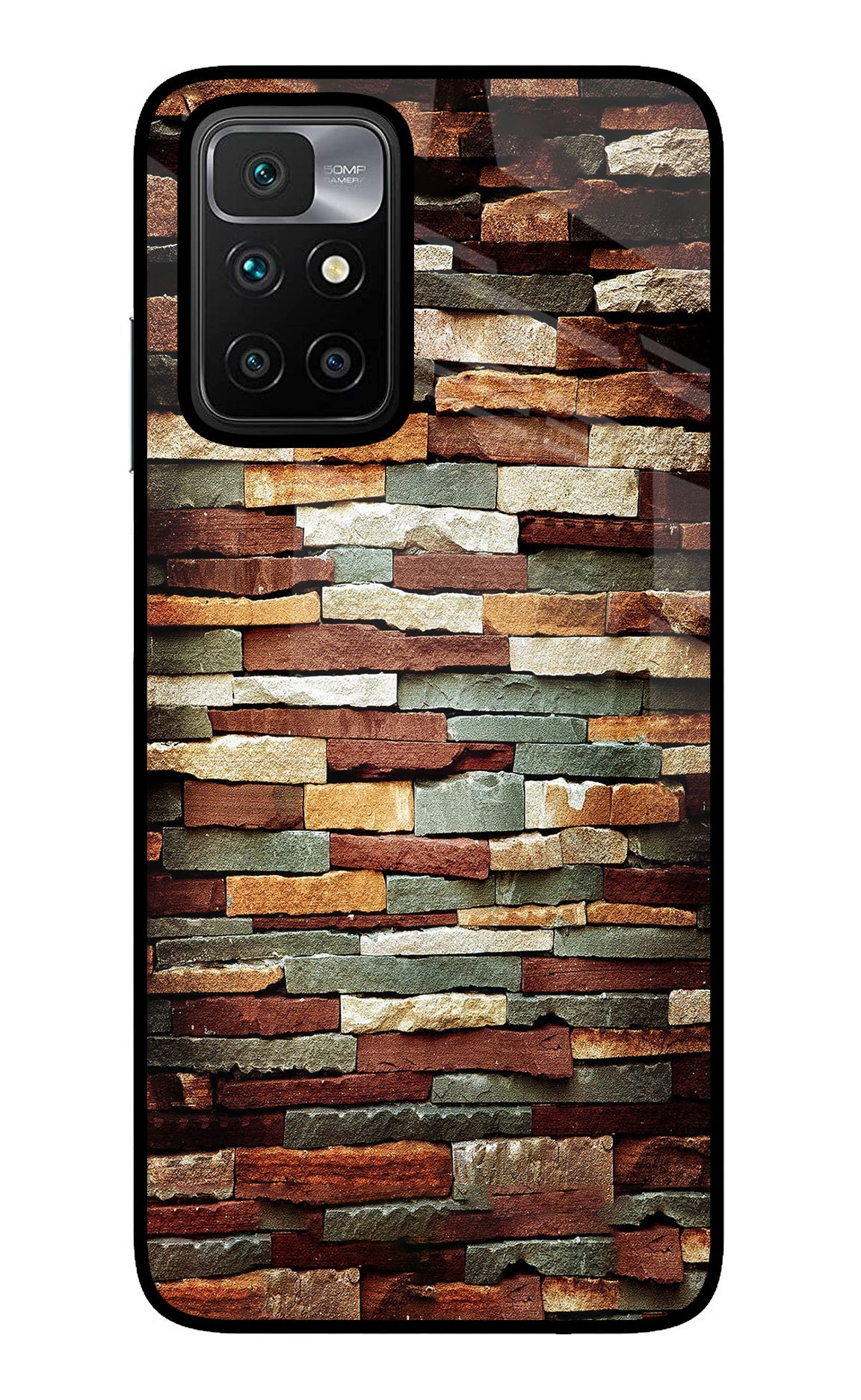 Bricks Pattern Redmi 10 Prime Back Cover