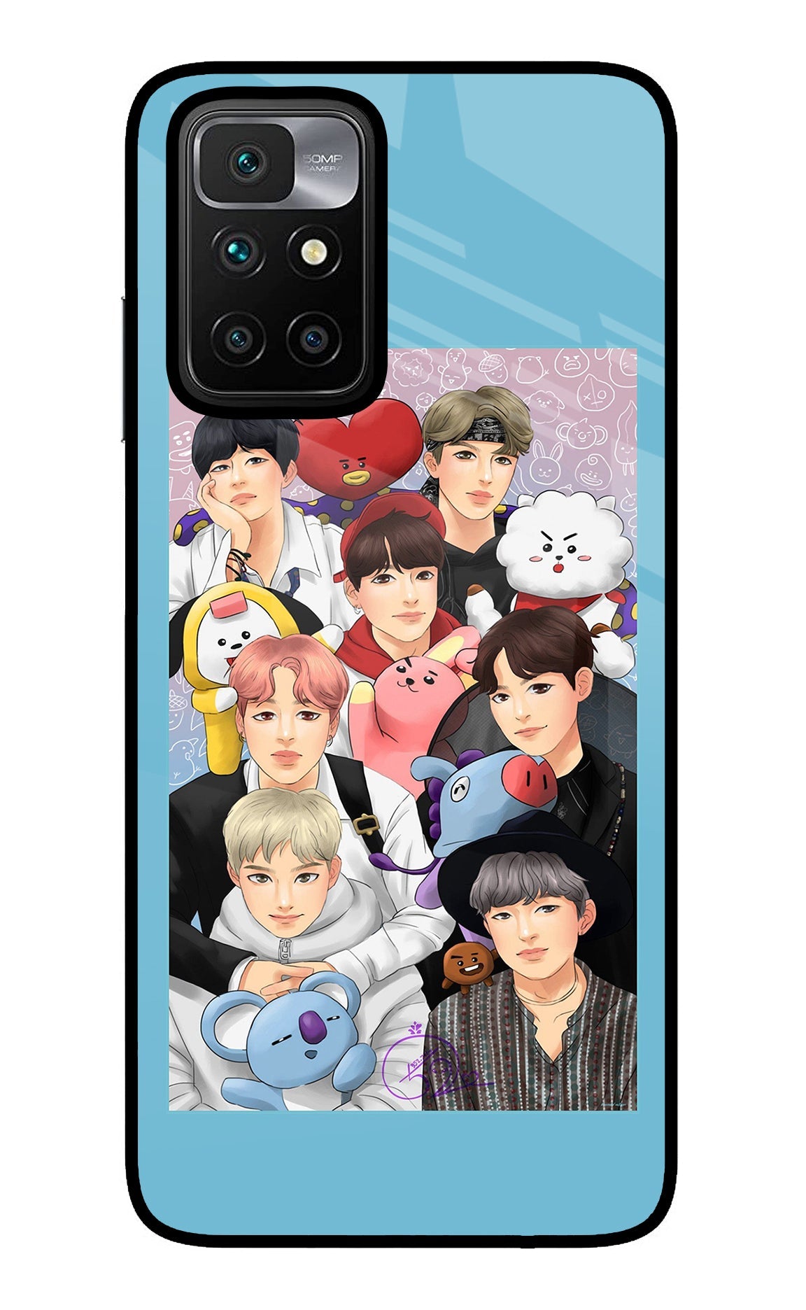 BTS with animals Redmi 10 Prime Back Cover