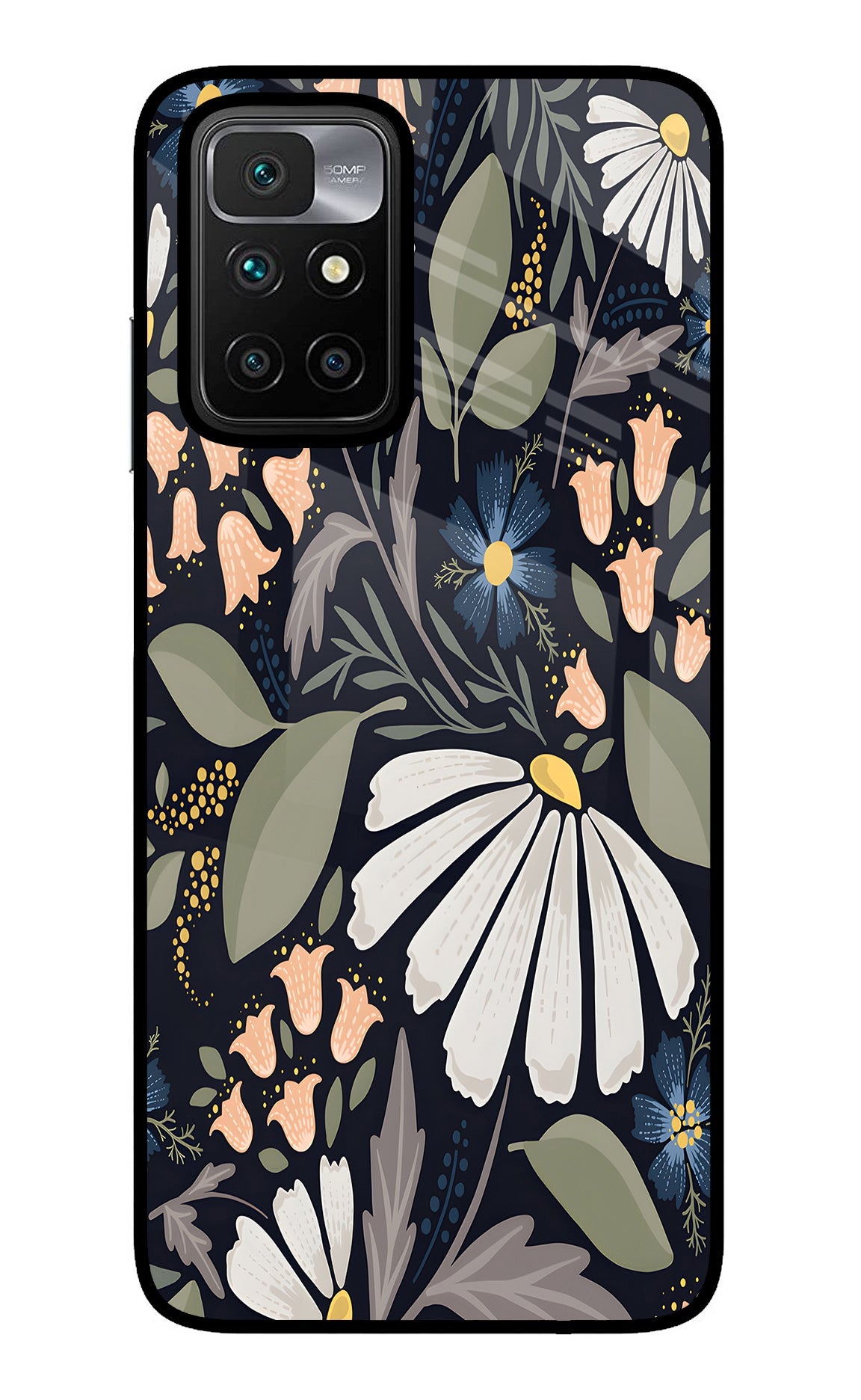 Flowers Art Redmi 10 Prime Back Cover