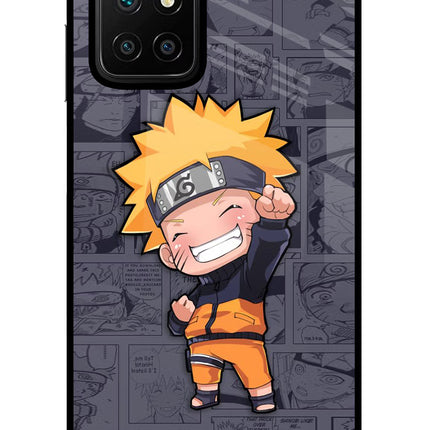 Chota Naruto Redmi 10 Prime Glass Case Back Cover by Casekaro