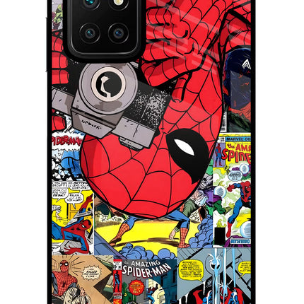 Spider Man Redmi 10 Prime Glass Case Back Cover by Casekaro