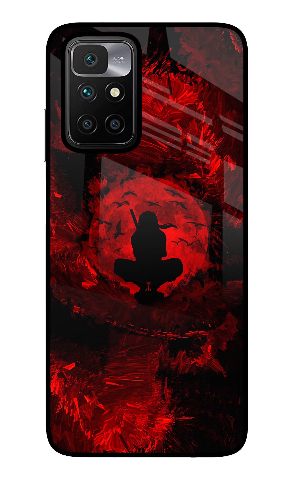 Itachi Uchiha Redmi 10 Prime Glass Case Back Cover by Casekaro