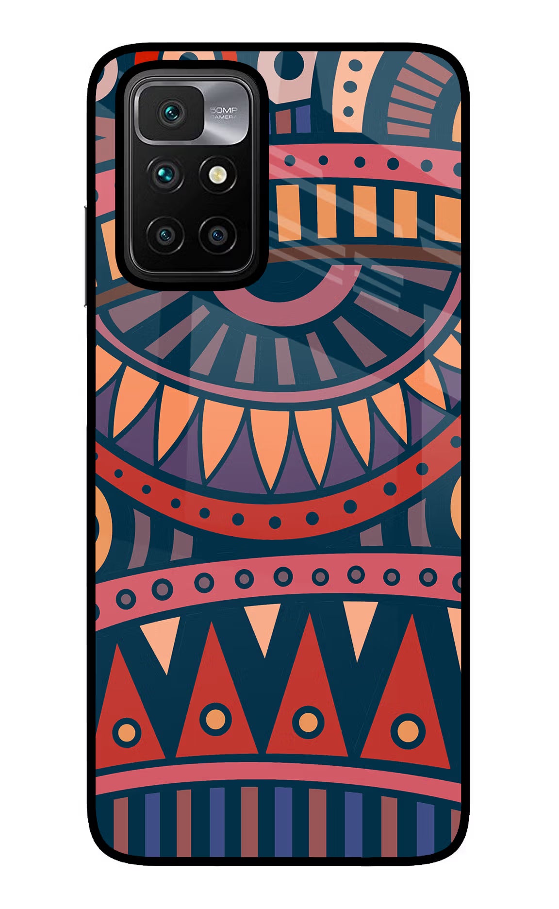 African Culture Design Redmi 10 Prime Glass Case Back Cover by Casekaro
