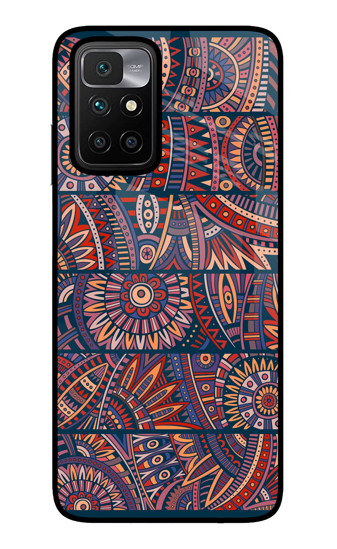 African Culture Design Redmi 10 Prime Glass Case Back Cover by Casekaro