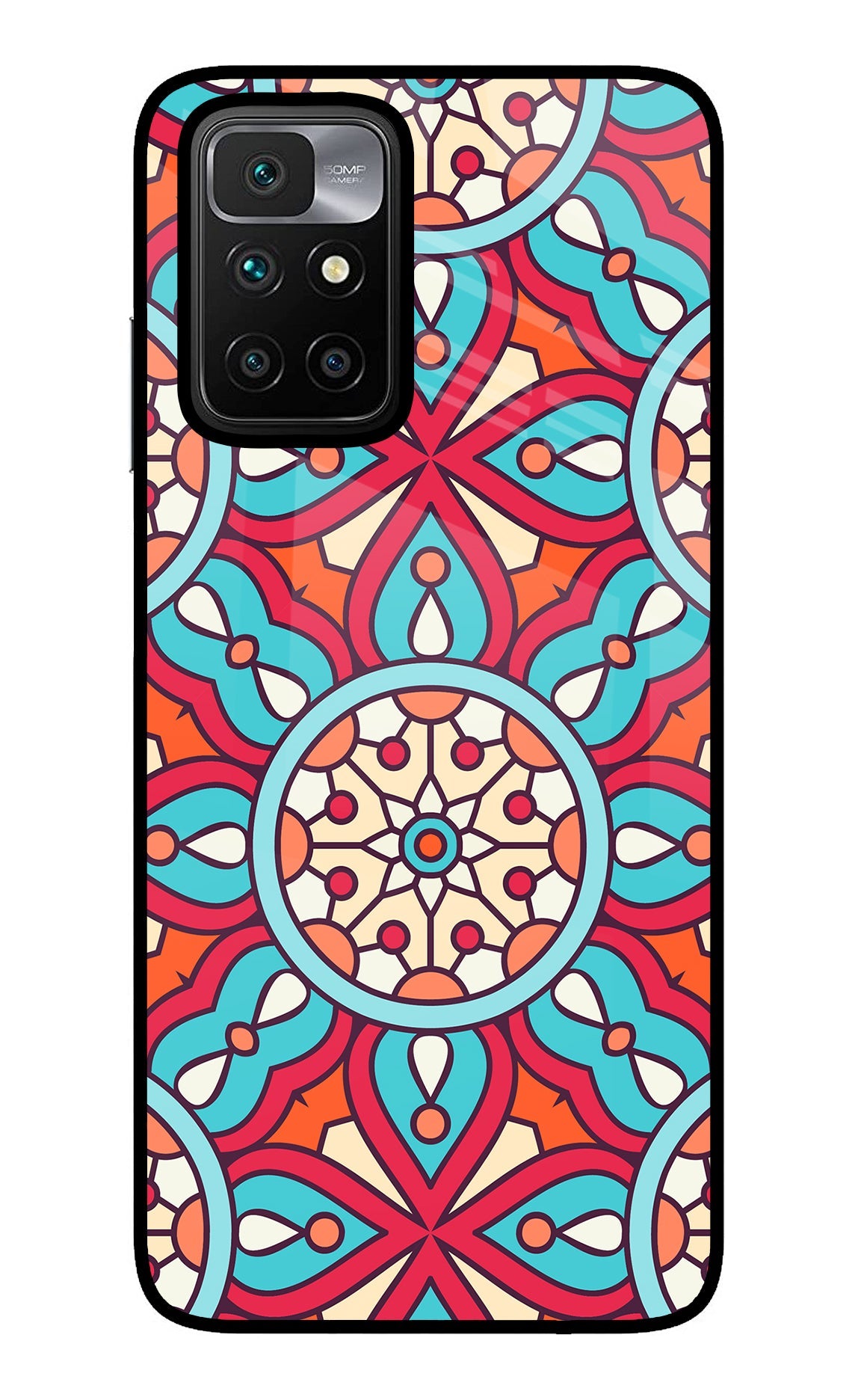 Mandala Geometric Redmi 10 Prime Glass Case