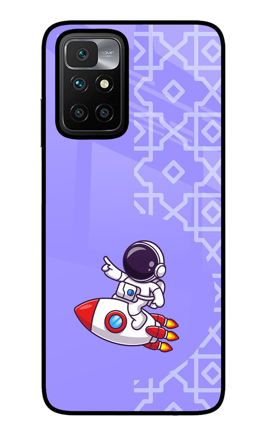 Cute Astronaut Redmi 10 Prime Glass Case