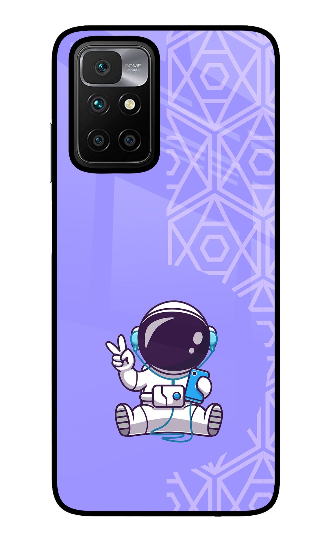 Cute Astronaut Chilling Redmi 10 Prime Back Cover