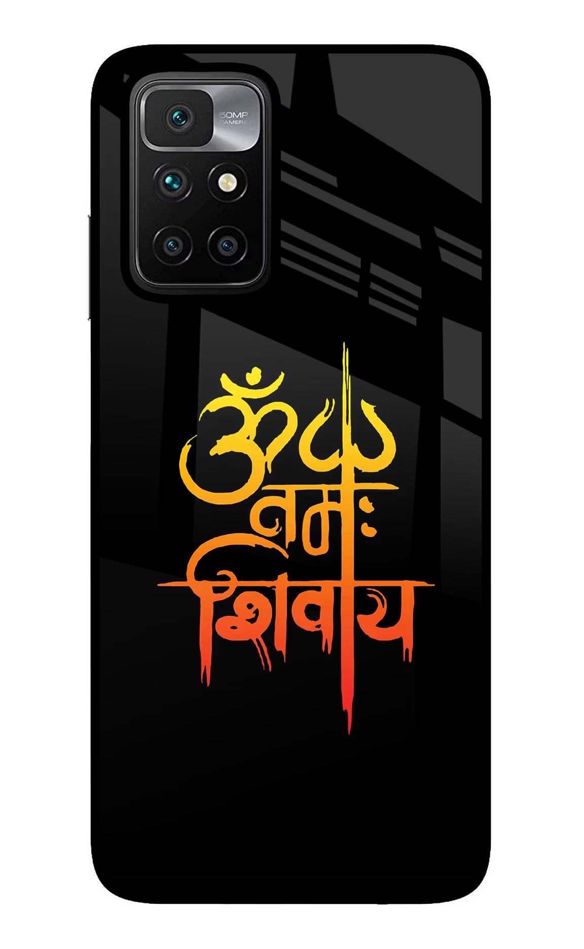 Om Namah Shivay Redmi 10 Prime Glass Case Back Cover by Casekaro