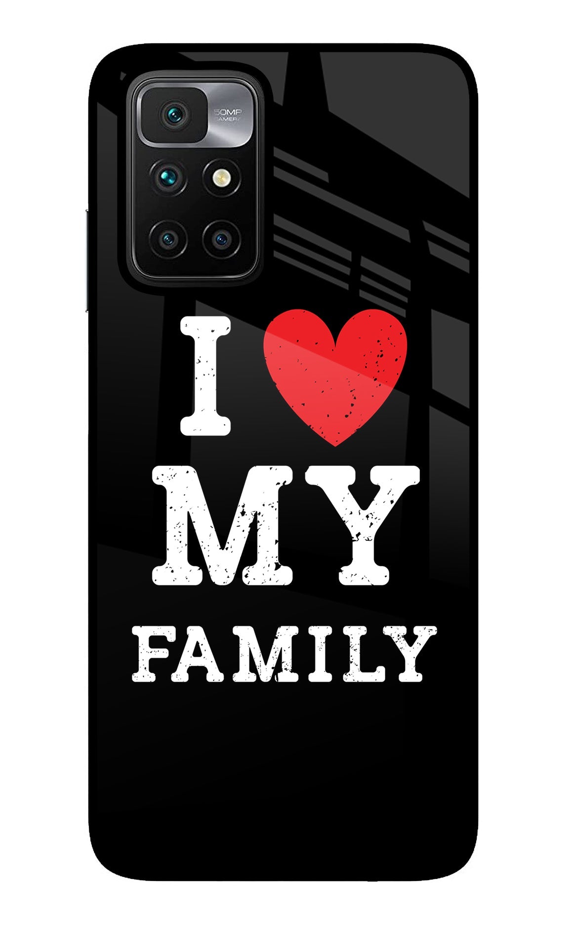 I Love My Family Redmi 10 Prime Back Cover