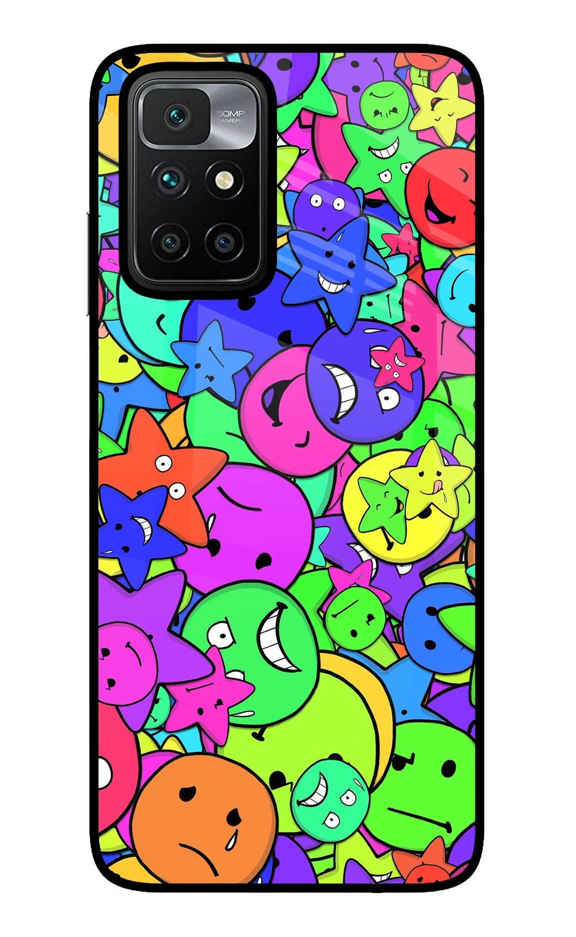 Fun Doodle Redmi 10 Prime Glass Case