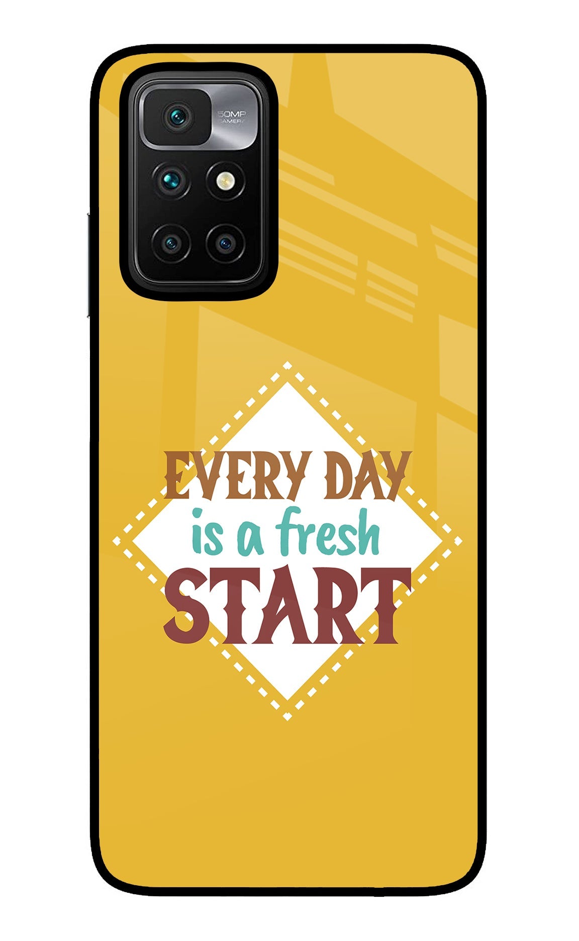 Every day is a Fresh Start Redmi 10 Prime Glass Case