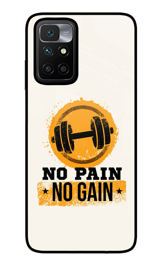 No Pain No Gain Redmi 10 Prime Glass Case