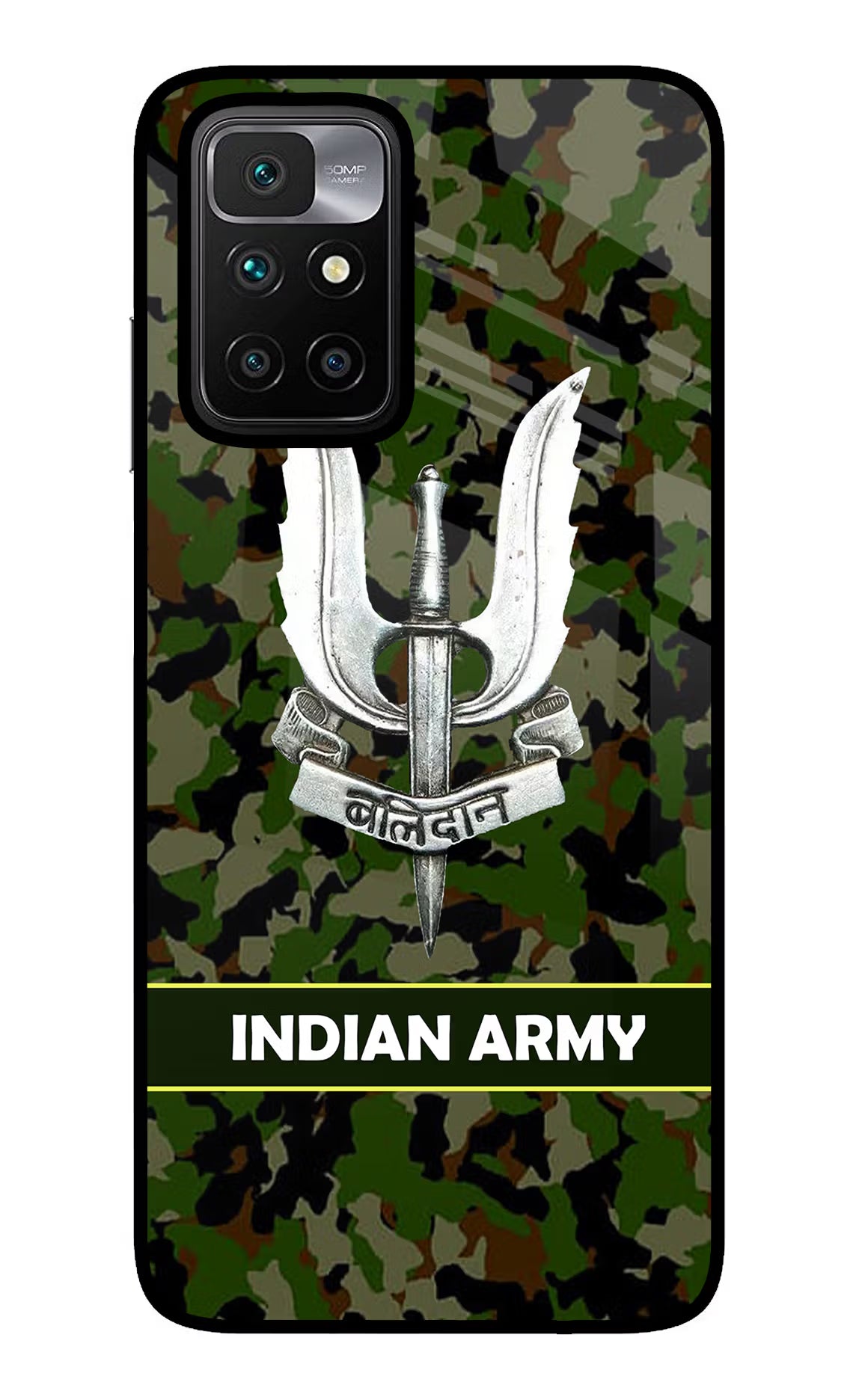 Balidan Indian Logo Redmi 10 Prime Glass Case Back Cover by Casekaro