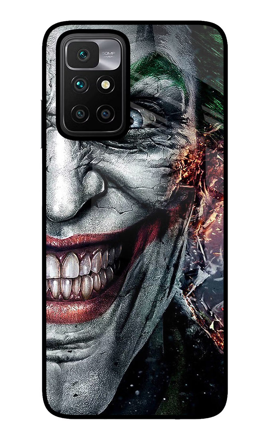 Joker Cam Redmi 10 Prime Back Cover, Glass case