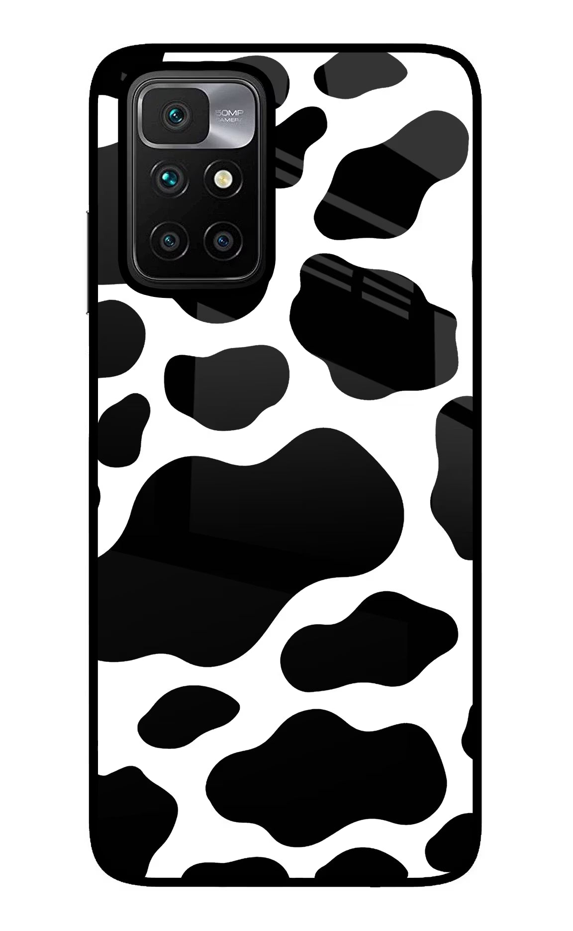 Cow Spots Redmi 10 Prime Glass Case Back Cover by Casekaro