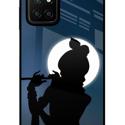 Shri Krishna Silhouette Redmi 10 Prime Glass Case Back Cover by Casekaro