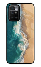 Ocean Beach Redmi 10 Prime Glass Case