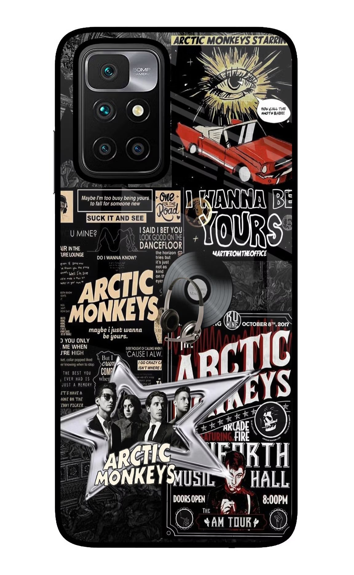 Arctic Monkeys Redmi 10 Prime Glass Case Back Cover by Casekaro