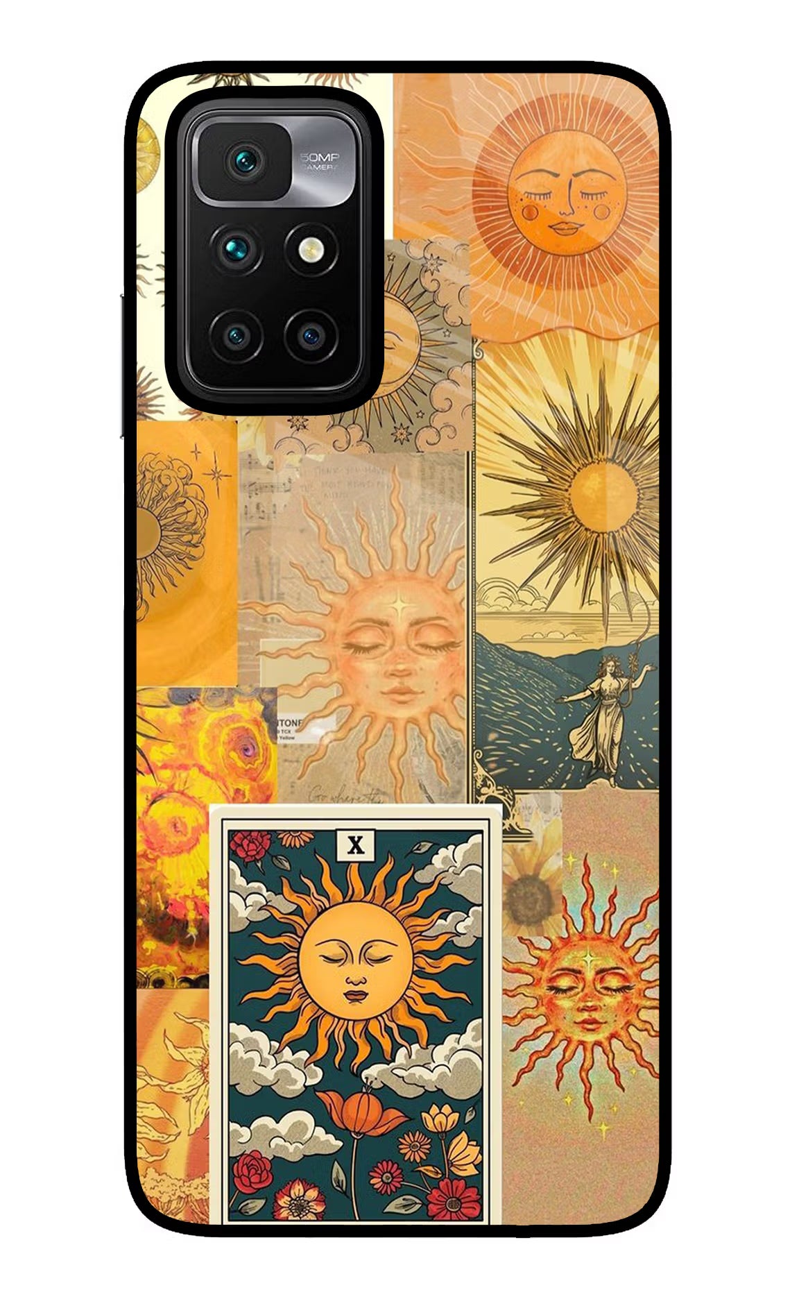 Sun Redmi 10 Prime Glass Case Back Cover by Casekaro