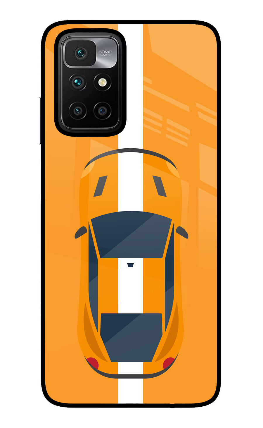 Highway Pursuit Redmi 10 Prime Back Cover, Glass case