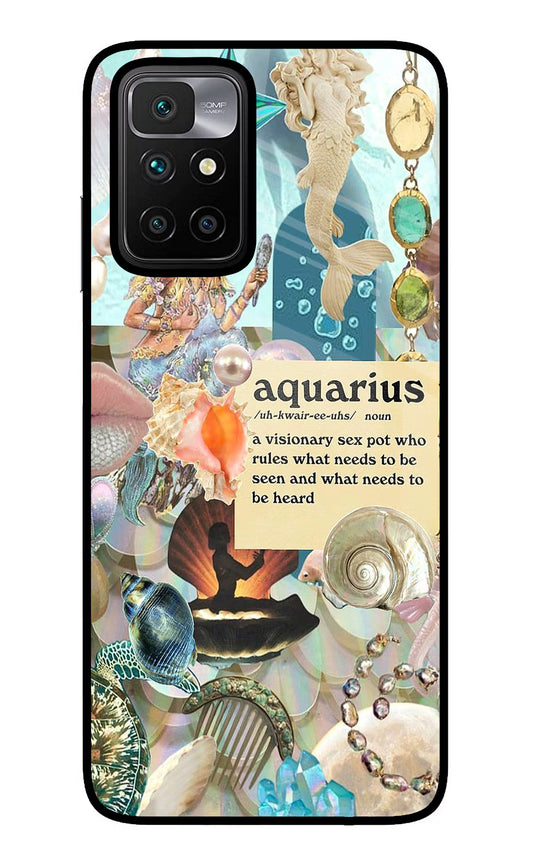 Aquarius Zodiac Redmi 10 Prime Glass Case
