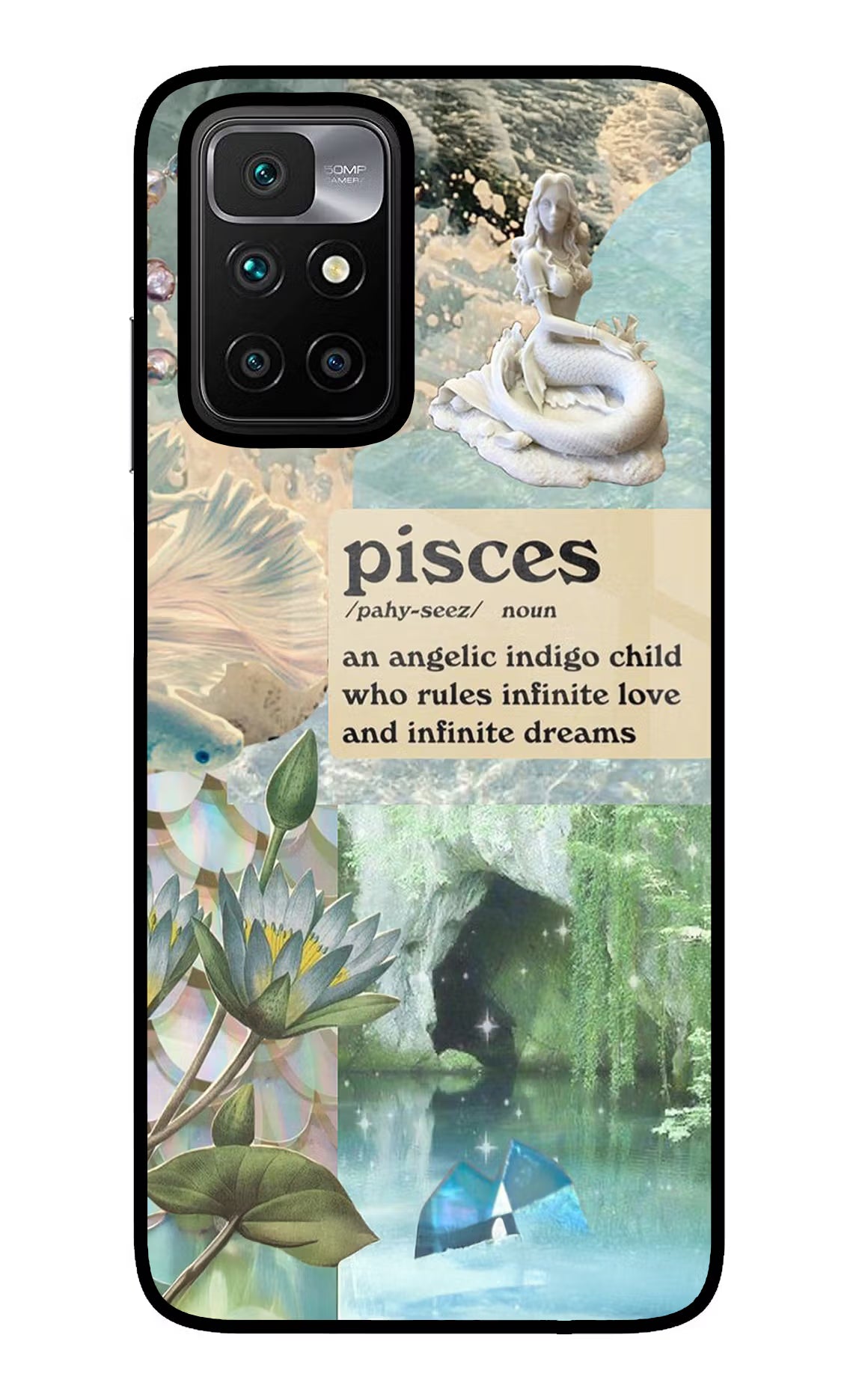 Pisces Zodiac Redmi 10 Prime Glass Case