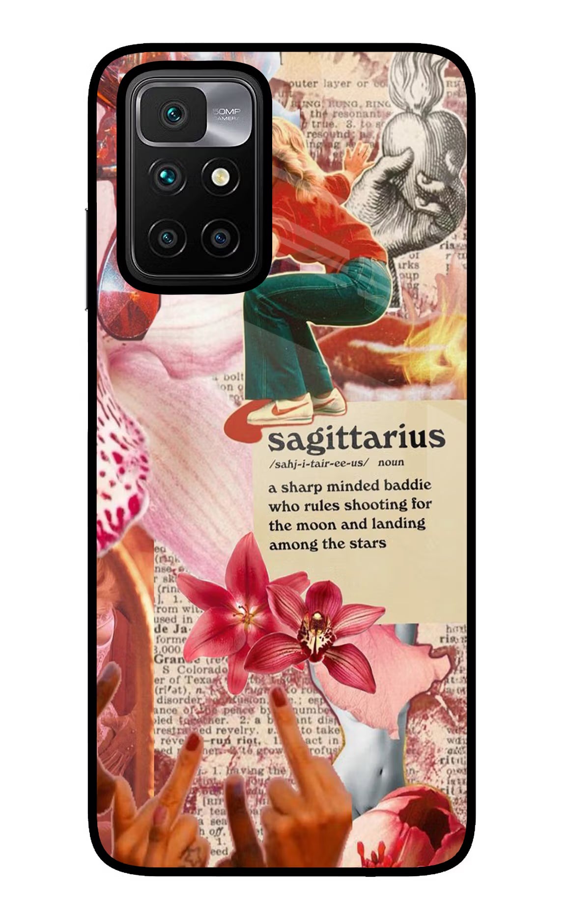 Sagittarius Zodiac Redmi 10 Prime Glass Case Back Cover by Casekaro