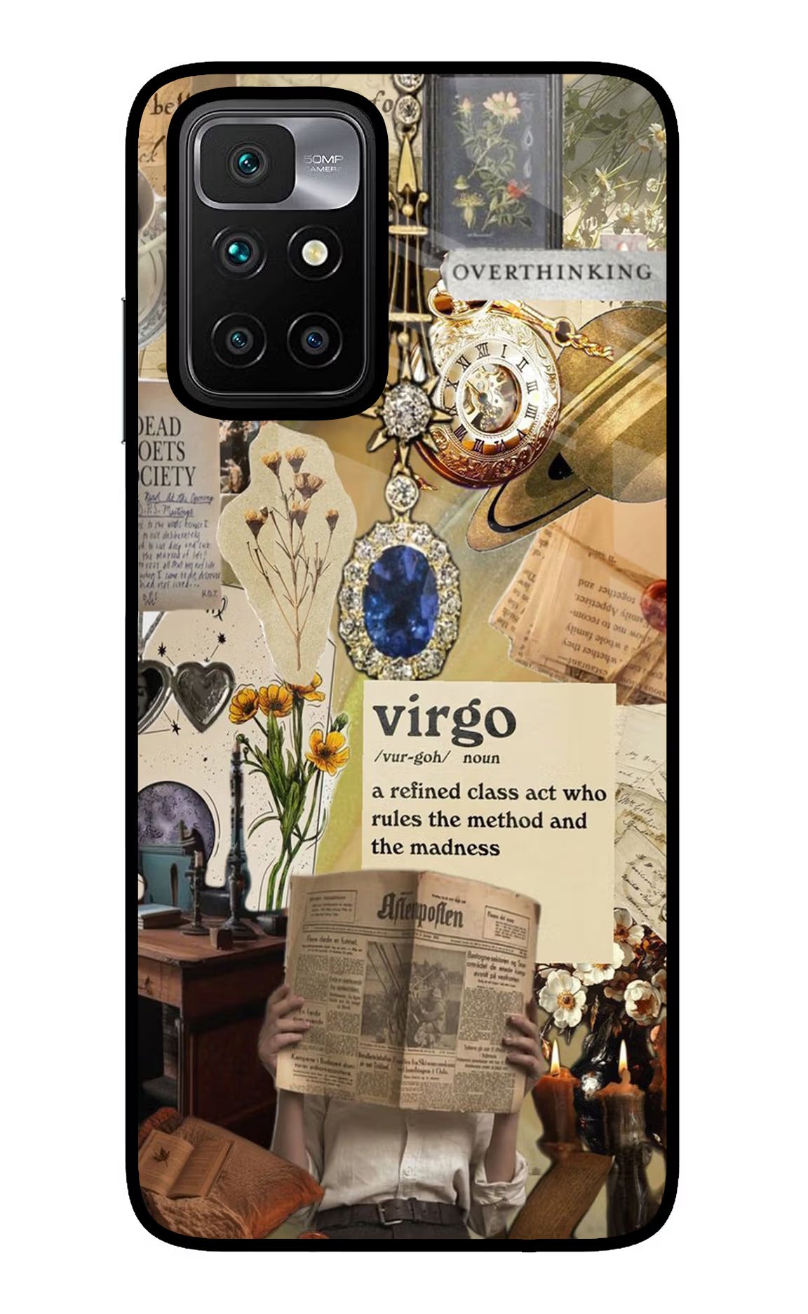 Virgo Zodiac Redmi 10 Prime Glass Case Back Cover by Casekaro