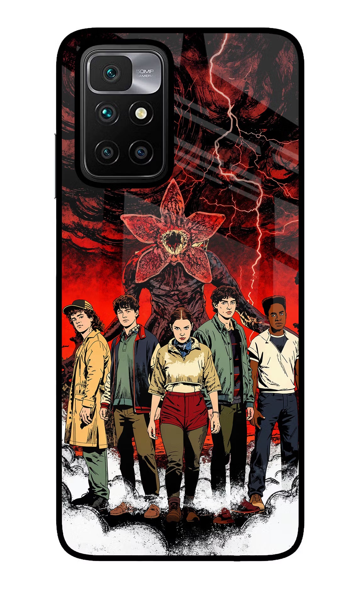 Ordinary Things Characters Redmi 10 Prime Glass Case Back Cover by Casekaro