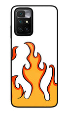 Fired Up – White Redmi 10 Prime Glass Case