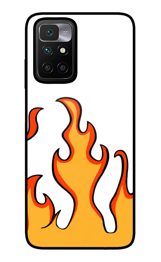 Fired Up – White Redmi 10 Prime Glass Case