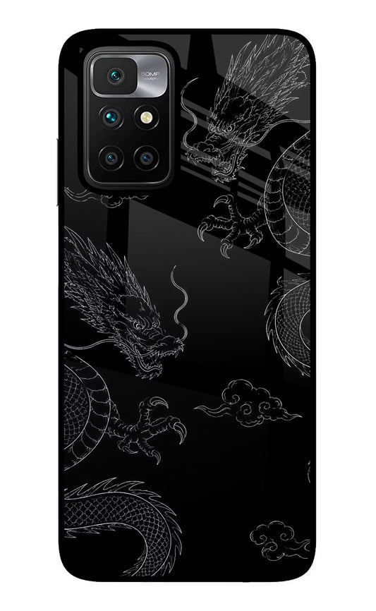 Twin Dragons Redmi 10 Prime Glass Case