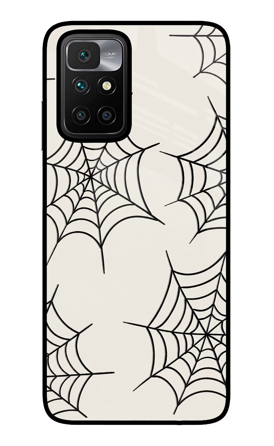 Spider Web Redmi 10 Prime Glass Case