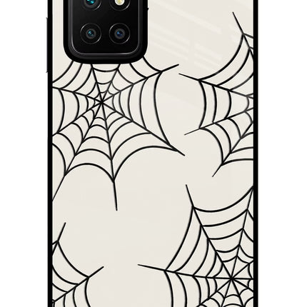 Spider Web Redmi 10 Prime Glass Case Back Cover by Casekaro