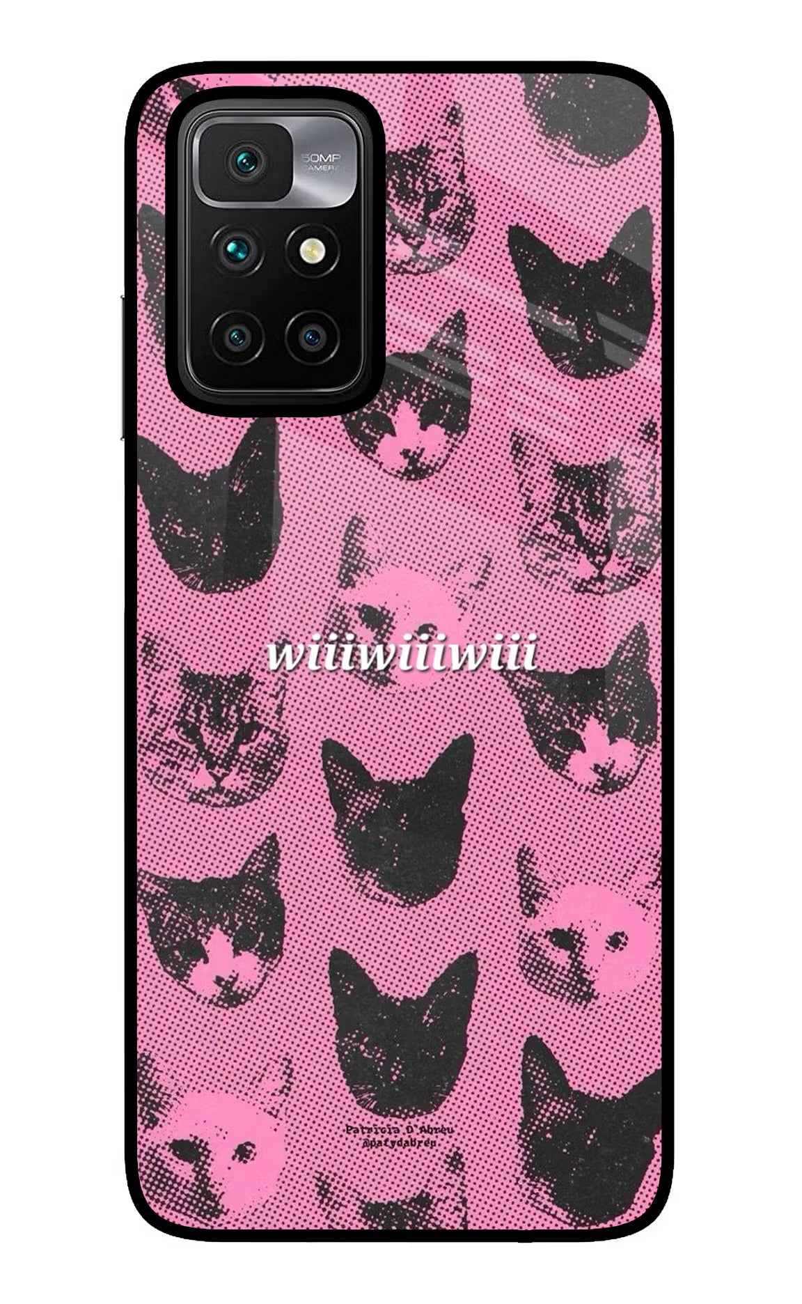Pink Cats Redmi 10 Prime Glass Case