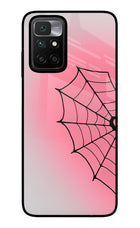 Pink Web Redmi 10 Prime Glass Case