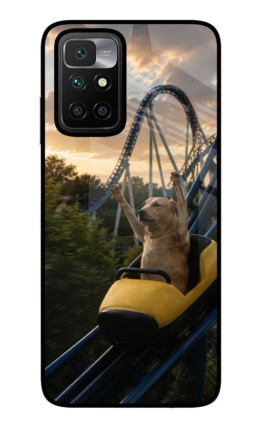 Rollercoaster Dog Redmi 10 Prime Glass Case