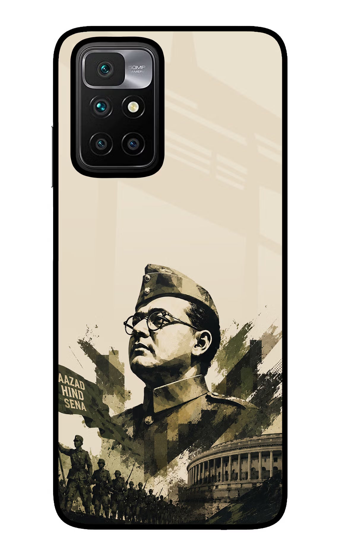 Netaji Rising Redmi 10 Prime Glass Case