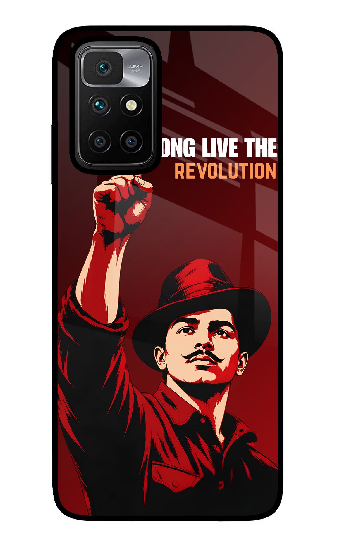 Bhagat Singh Revolution Redmi 10 Prime Glass Case