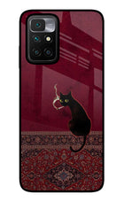 Midnight Cat Redmi 10 Prime Glass Case