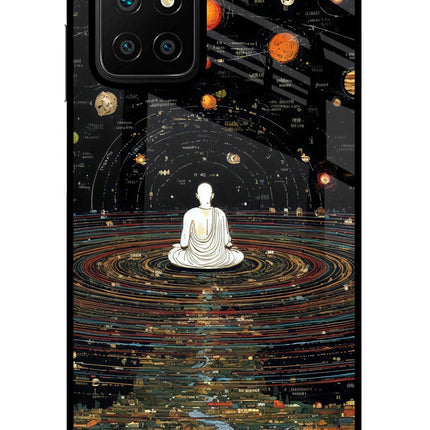 Space Monk Redmi 10 Prime Glass Case Back Cover by Casekaro