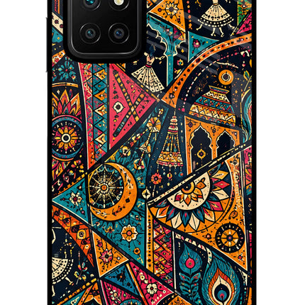 Folk Print Redmi 10 Prime Glass Case