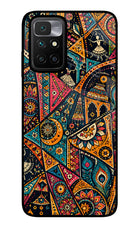 Folk Print Redmi 10 Prime Glass Case