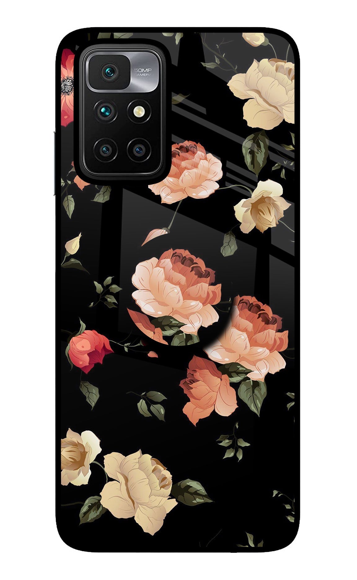 Flowers Redmi 10 Prime Glass Case