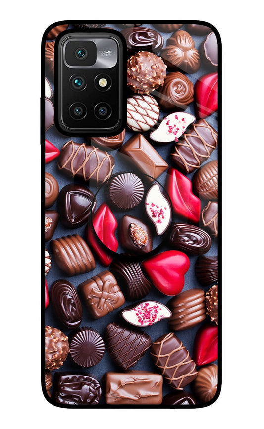 Chocolates Redmi 10 Prime Glass Case