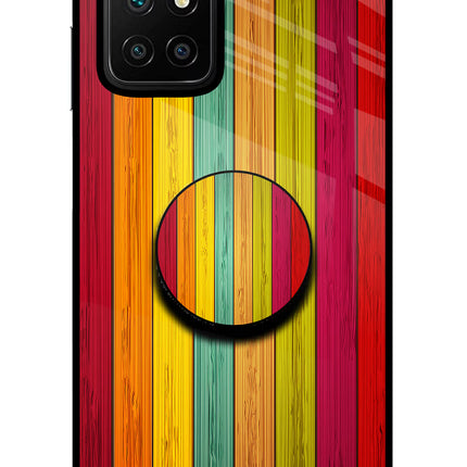 Multicolor Wooden Redmi 10 Prime Pop Case by Casekaro